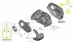 Shimano - Lot De Vis Pour La Fixation Du Carter SM-DUE61 Sur Moteur E6100